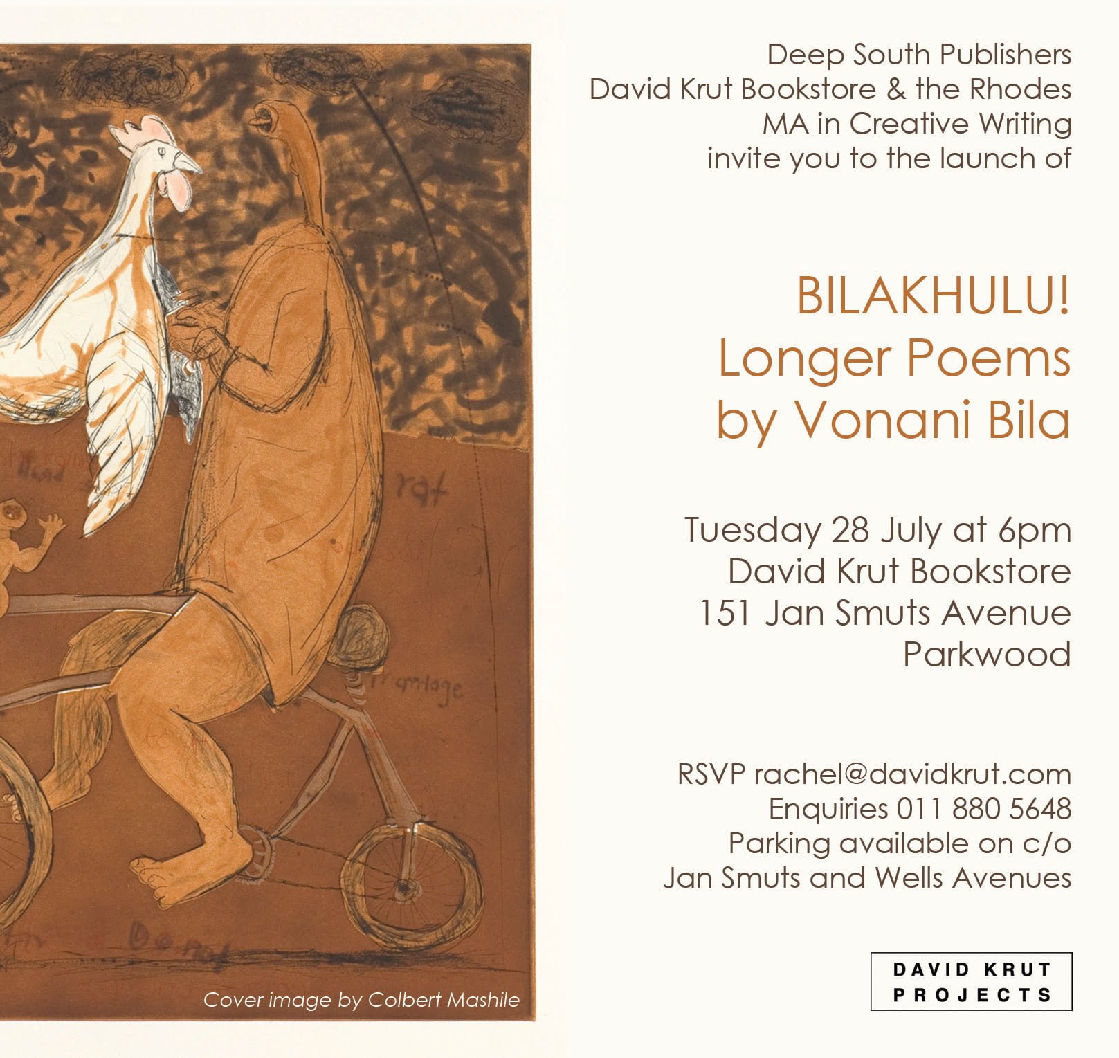 “Bilakhulu!” Book Launch with Vonani Bila