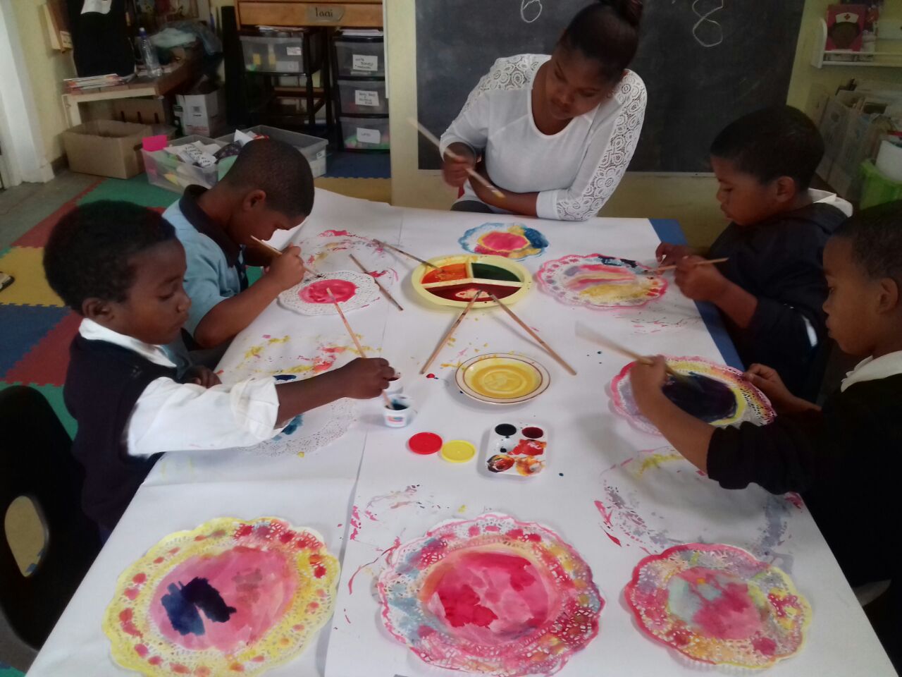 Spring flowers at Die Bron Primary in Stanford