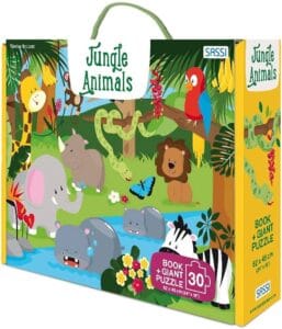 Book + Giant Puzzle: Jungle Animals