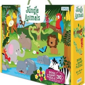 Book + Giant Puzzle: Jungle Animals