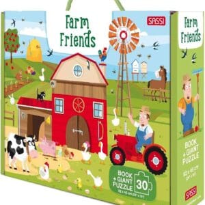 Book + Giant Puzzle: Farm Friends